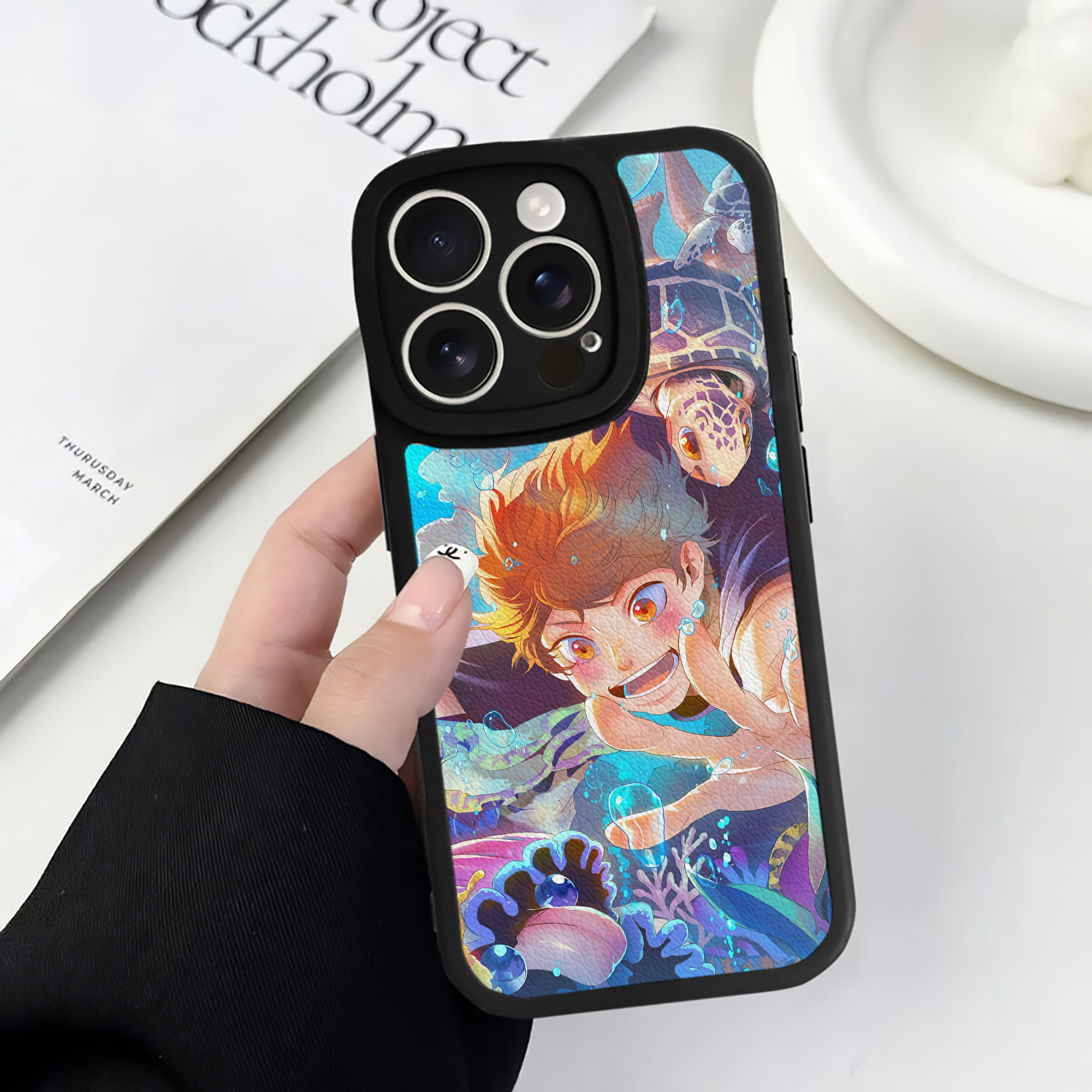 （画像用） ハイキュー!! Haikyu!! 【iPhone 16シリーズ対応】シリコンスマホケース（レザー調） 材質：シリコン